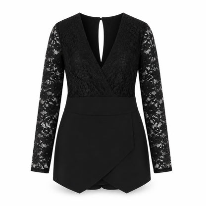 Womens UK Size 6 Boohoo One-Piece Black Playsuit