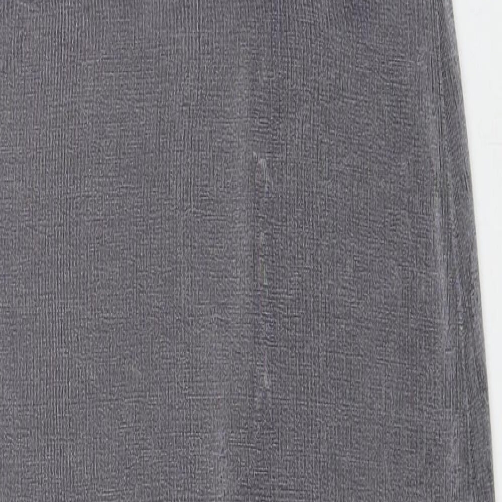 Missguided Womens Grey Polyester Pencil Dress Size 10 V-Neck Pullover