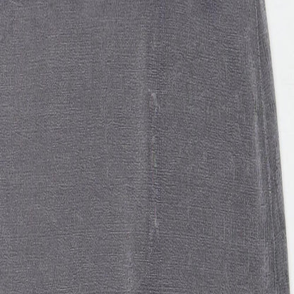 Missguided Womens Grey Polyester Pencil Dress Size 10 V-Neck Pullover