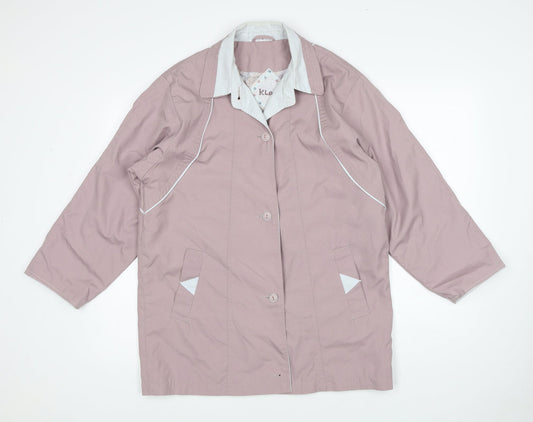 Klass Womens Pink Jacket Size 12 Button