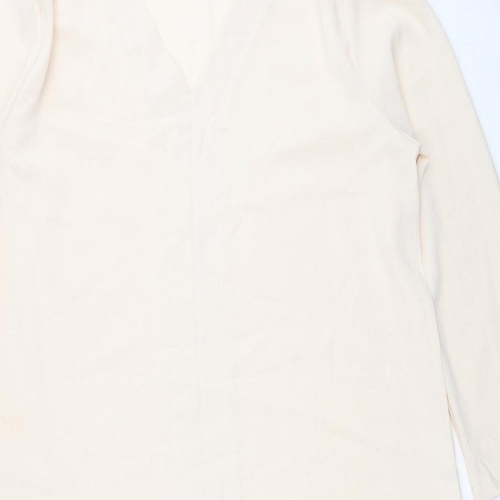 Womens UK Size XL Preworn Beige Tunic Blouse