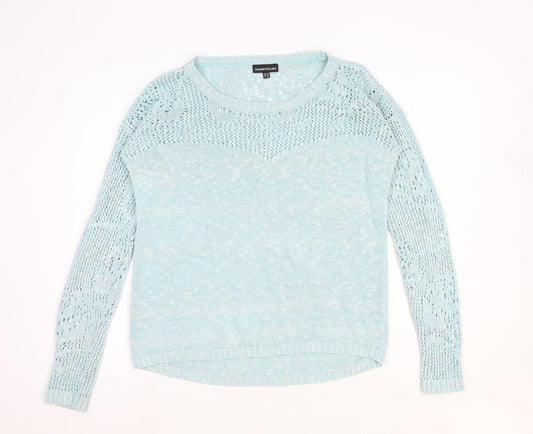 Womens UK Size 10 Warehouse Blue Pullover Jumper