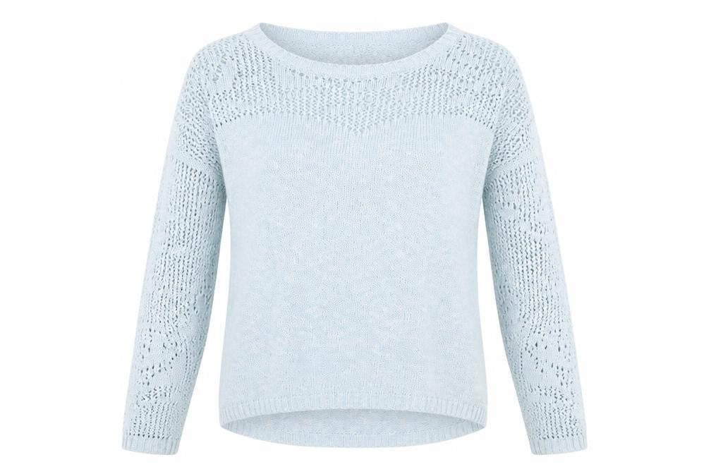 Womens UK Size 10 Warehouse Blue Pullover Jumper