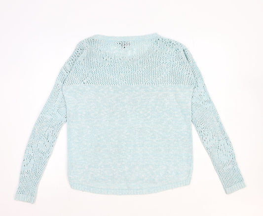 Womens UK Size 10 Warehouse Blue Pullover Jumper