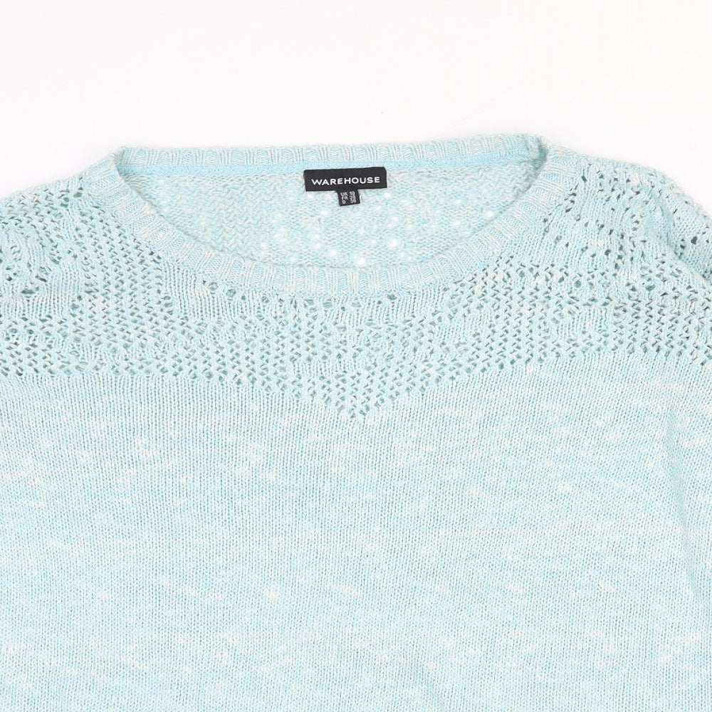 Womens UK Size 10 Warehouse Blue Pullover Jumper