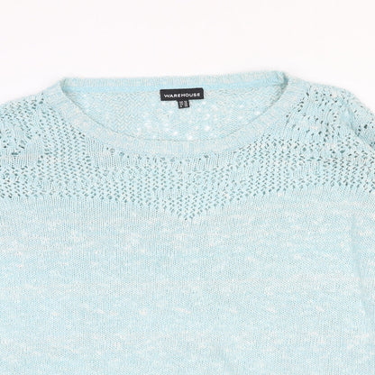 Womens UK Size 10 Warehouse Blue Pullover Jumper