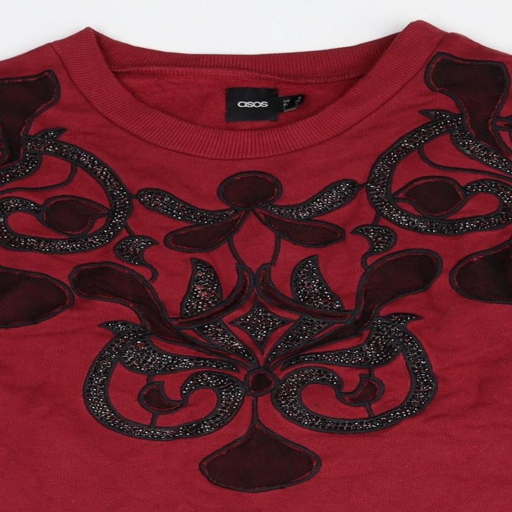 Womens UK Size 8 ASOS Red Pullover Jumper