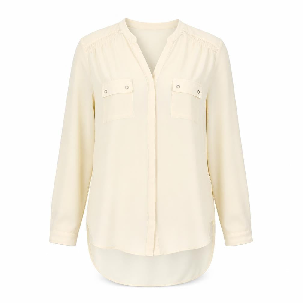 Womens UK Size M Wallis Beige Basic Button-Up