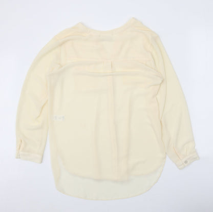 Womens UK Size M Wallis Beige Basic Button-Up