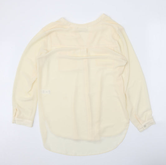 Womens UK Size M Wallis Beige Basic Button-Up