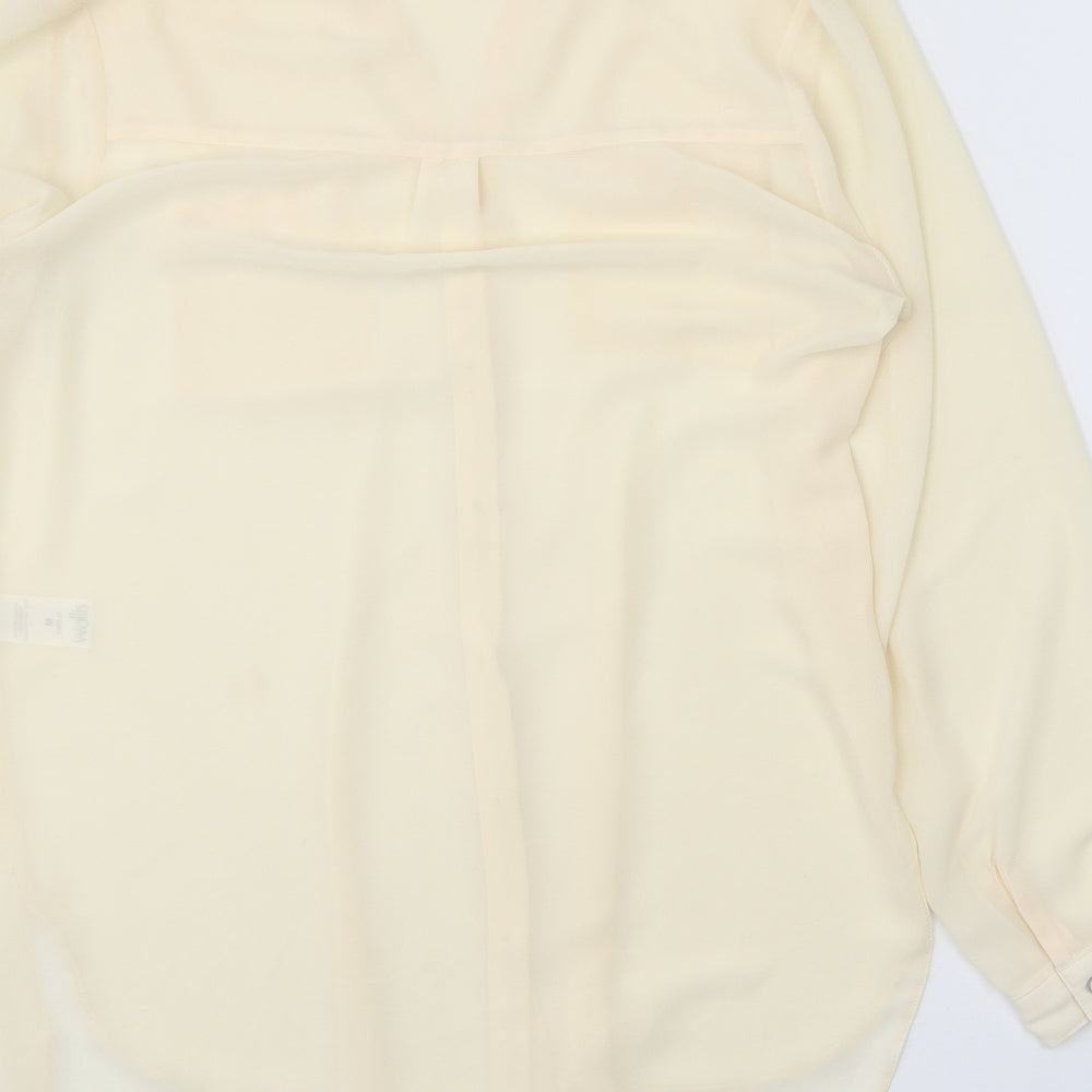 Womens UK Size M Wallis Beige Basic Button-Up