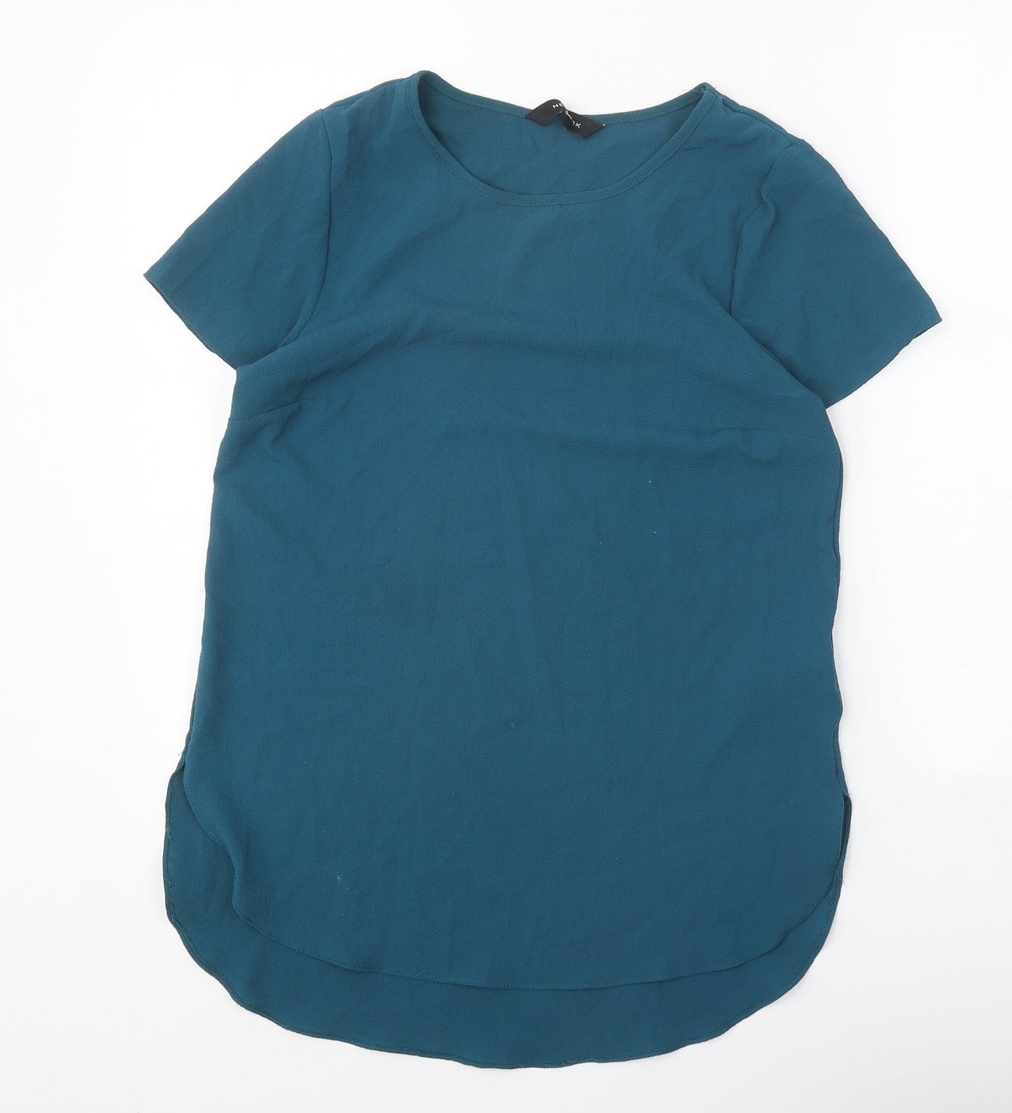 Womens UK Size 6 New Look Blue Basic Blouse