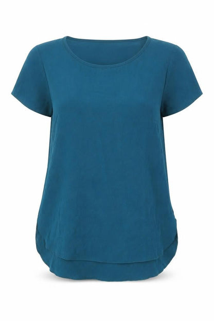 Womens UK Size 6 New Look Blue Basic Blouse