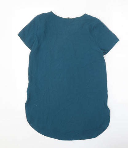 Womens UK Size 6 New Look Blue Basic Blouse