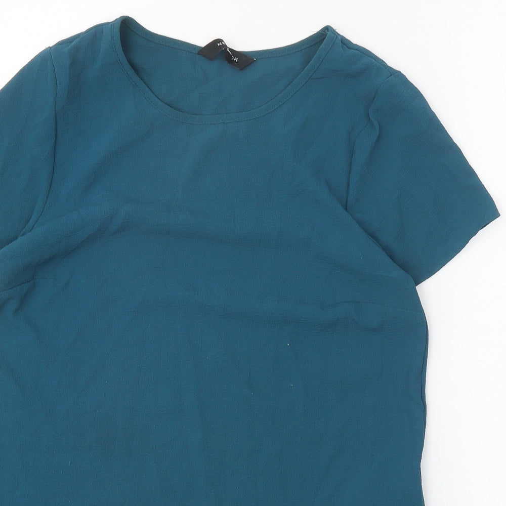 Womens UK Size 6 New Look Blue Basic Blouse