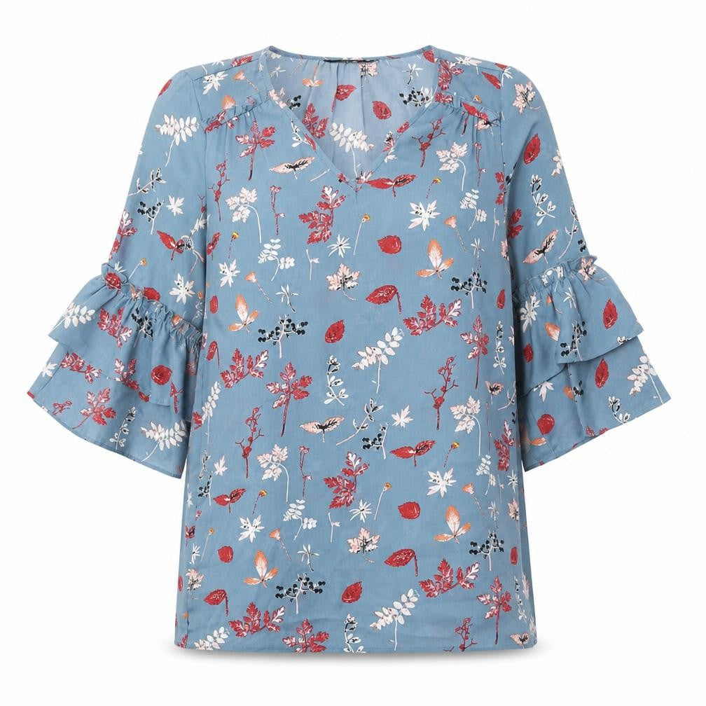 Womens UK Size S VERO MODA Blue Basic Blouse