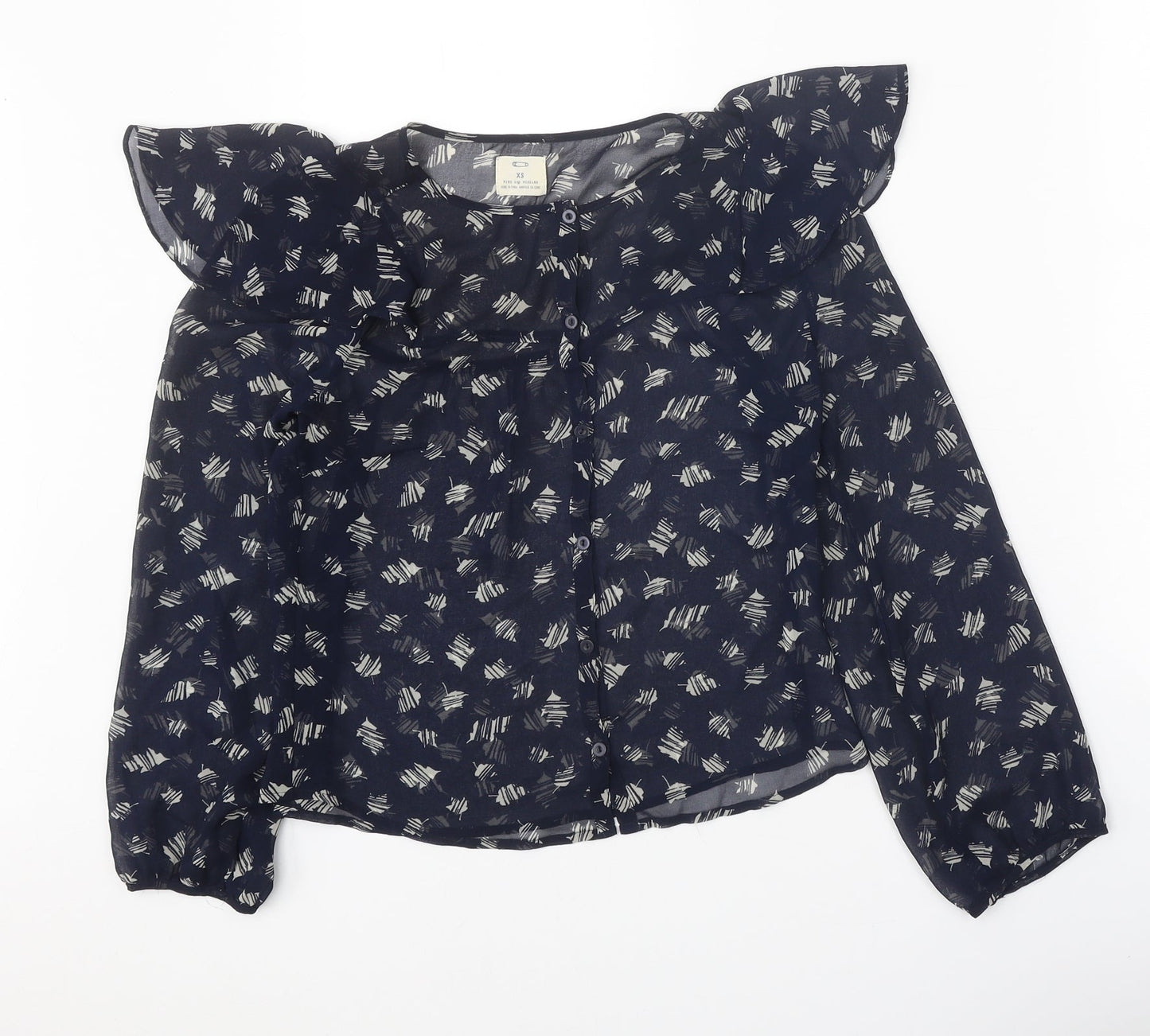 Womens UK Size XS Pins & Needles Black Basic Blouse