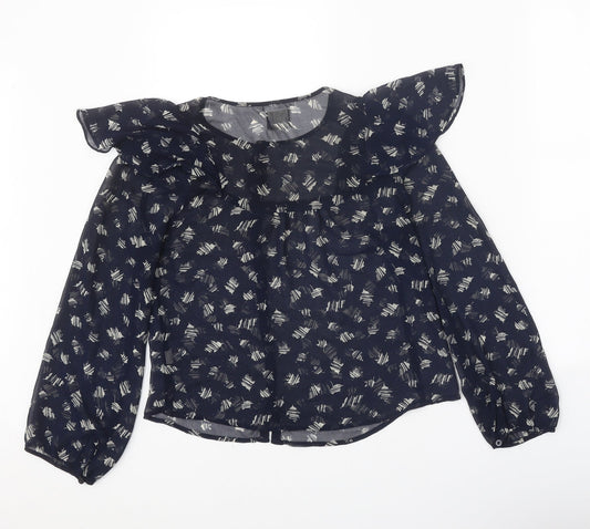 Womens UK Size XS Pins & Needles Black Basic Blouse