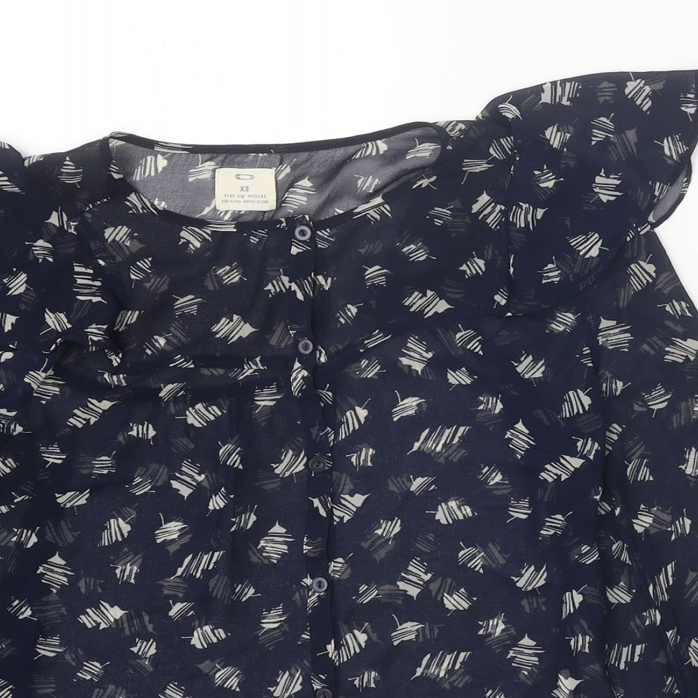 Womens UK Size XS Pins & Needles Black Basic Blouse