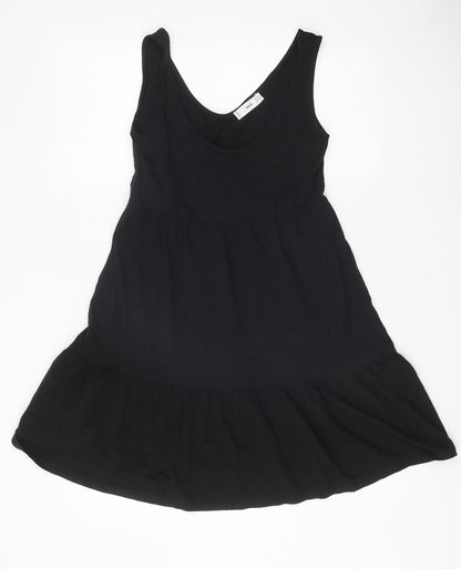 Mango Womens Black Polyester A-Line Size XS Round Neck Pullover