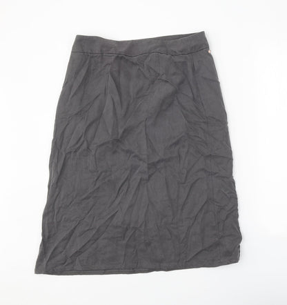 Per Una Womens Grey Lyocell Wrap Skirt Size 12 Buckle