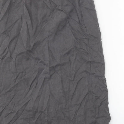 Per Una Womens Grey Lyocell Wrap Skirt Size 12 Buckle