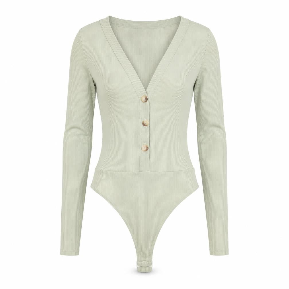 Womens UK Size 4 PRETTYLITTLETHING One-Piece Green Bodysuit