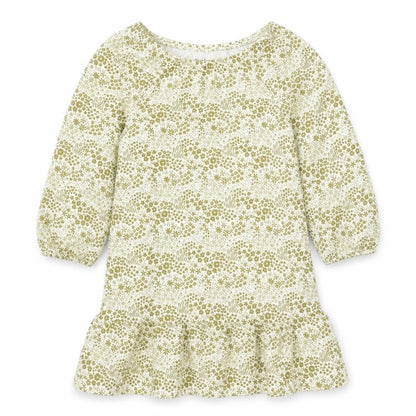 Nutmeg Girls White Geometric Polyester A-Line Size 5-6 Years Scoop Neck Pullover - Drop hem