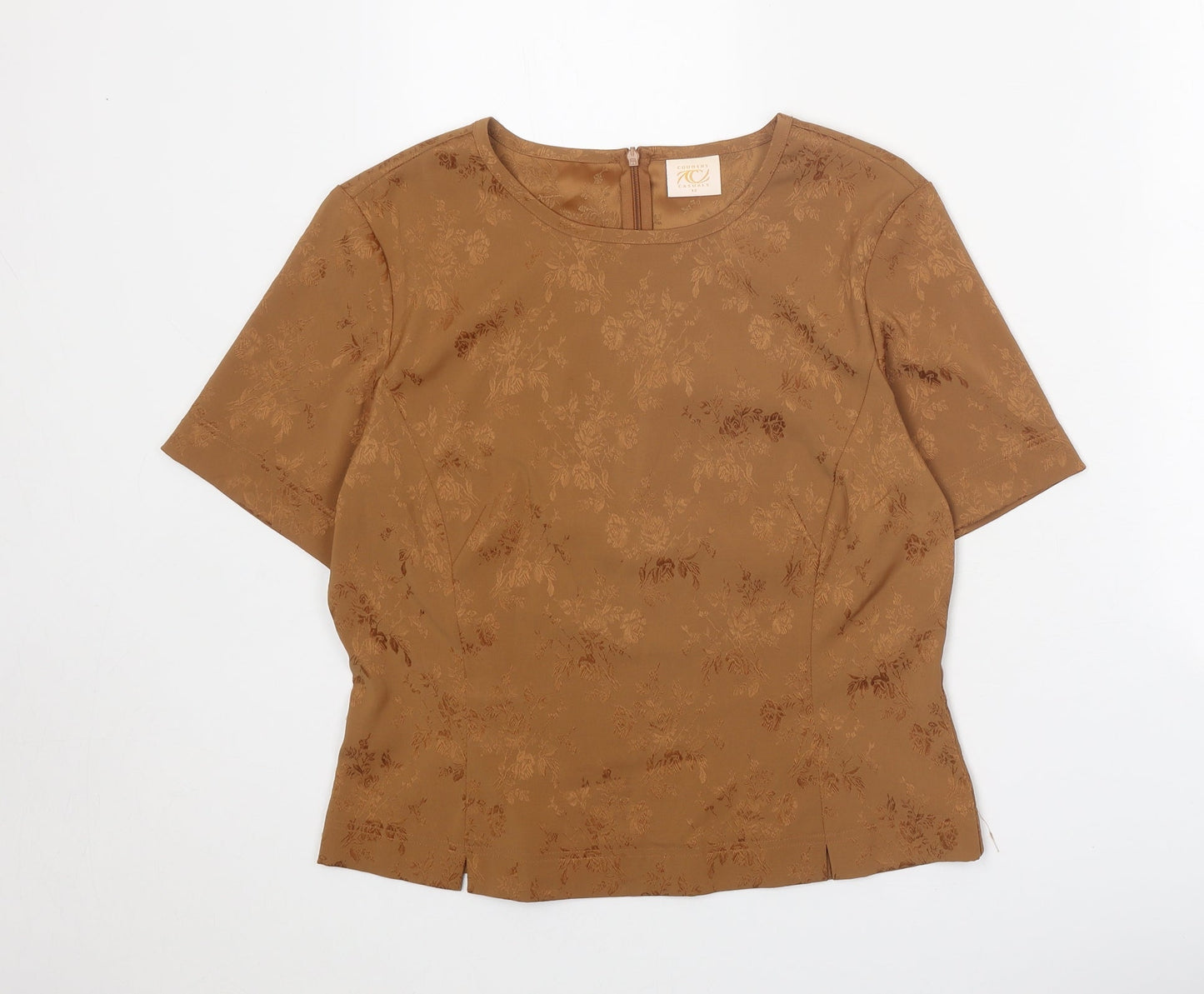 Womens UK Size 12 Country Casuals Brown Basic T-Shirt