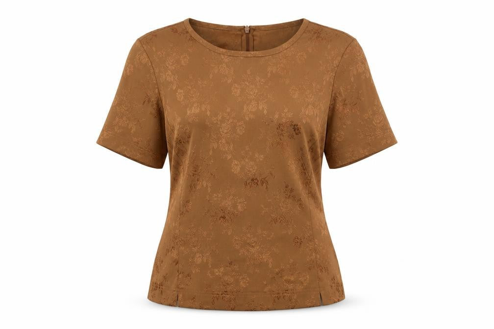 Womens UK Size 12 Country Casuals Brown Basic T-Shirt