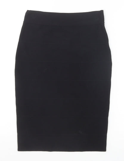 Romeo & Juliet Couture Womens Black Viscose Straight & Pencil Skirt Size 10