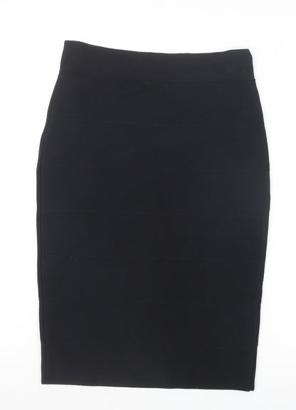 Romeo & Juliet Couture Womens Black Viscose Straight & Pencil Skirt Size 10
