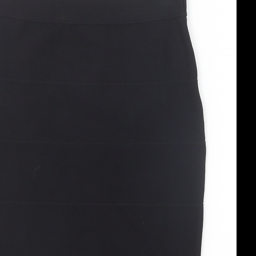 Romeo & Juliet Couture Womens Black Viscose Straight & Pencil Skirt Size 10