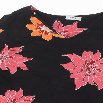 Womens UK Size 14 Soon Black Basic Blouse