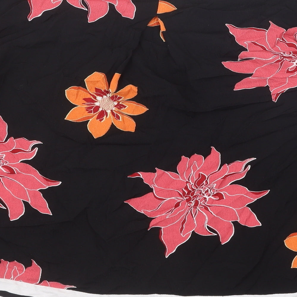 Womens UK Size 14 Soon Black Basic Blouse