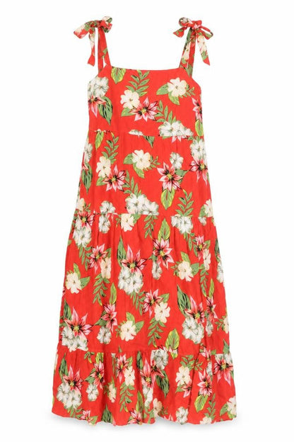 Dorothy Perkins Womens Red Floral Viscose A-Line Size 8 Round Neck Pullover