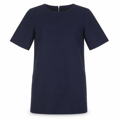 Gap Womens Blue Polyester Shift Size 4 Round Neck Zip