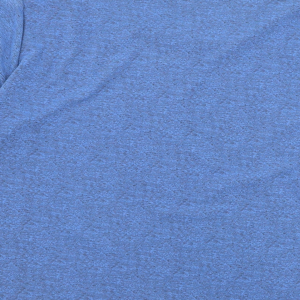 Sukhmani of London Womens Blue Polyester Basic Blouse Size 3XL Round Neck - Flower Detail