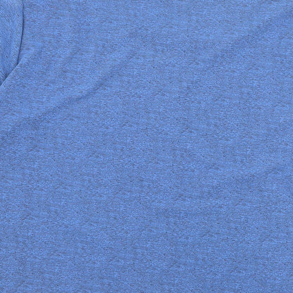Sukhmani of London Womens Blue Polyester Basic Blouse Size 3XL Round Neck - Flower Detail