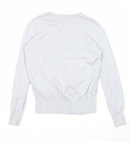 Womens UK Size S Oasis Grey Pullover Jumper