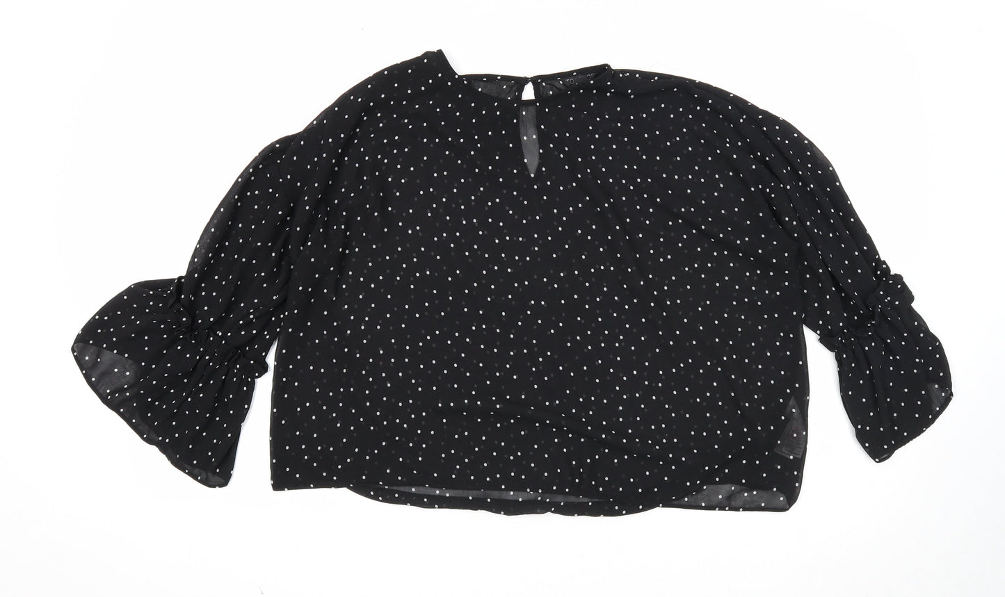 Womens UK Size 6 Topshop Black Basic Blouse