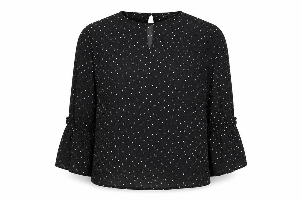 Womens UK Size 6 Topshop Black Basic Blouse