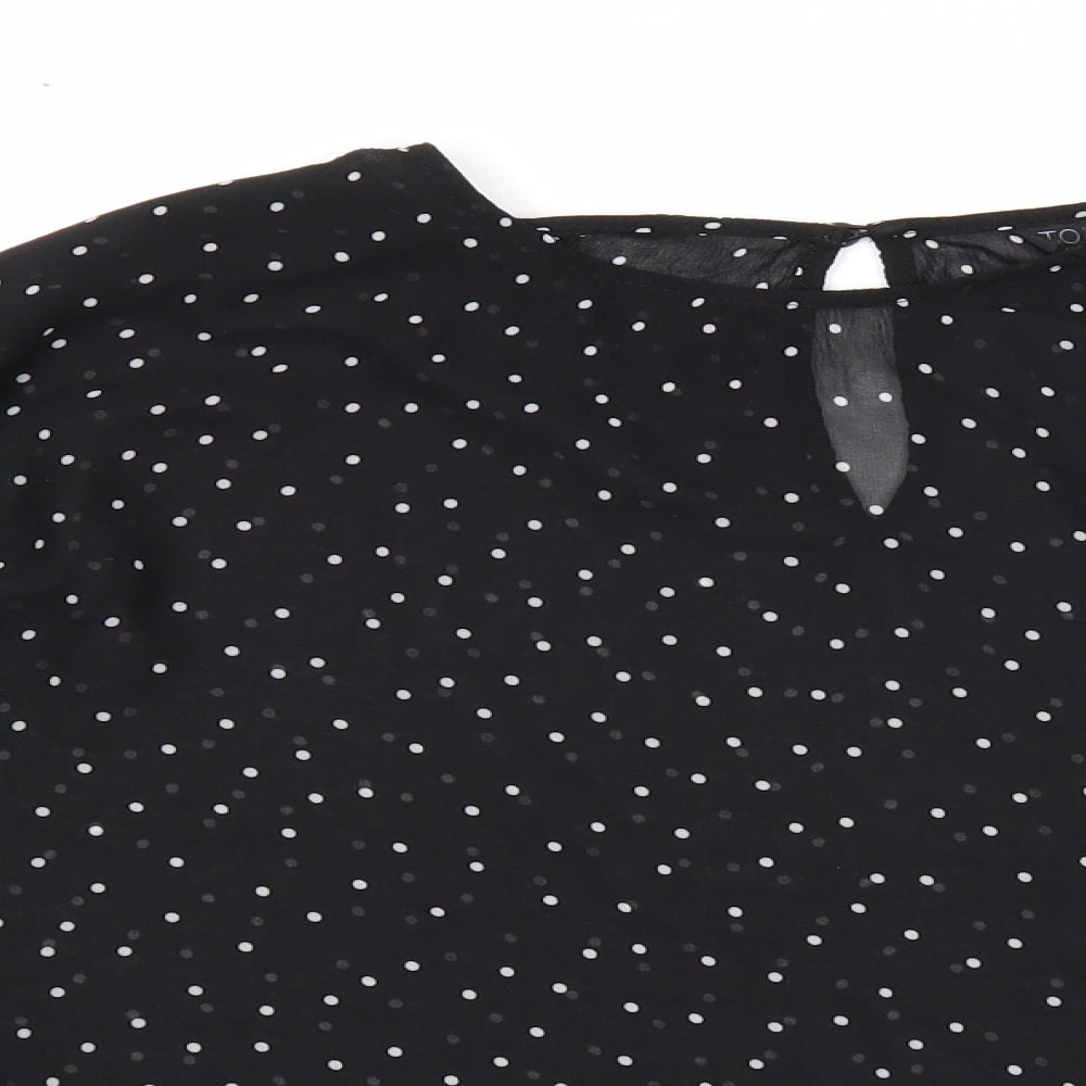 Womens UK Size 6 Topshop Black Basic Blouse
