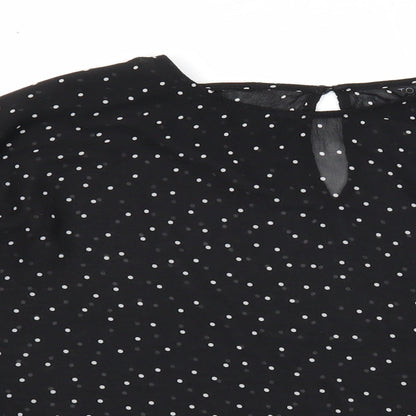Womens UK Size 6 Topshop Black Basic Blouse