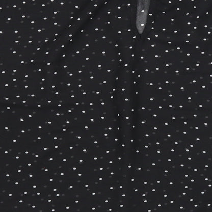 Womens UK Size 6 Topshop Black Basic Blouse