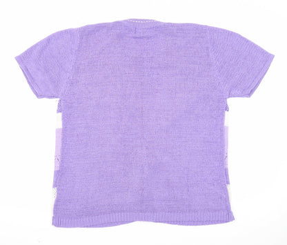 Womens UK Size S Reflect Purple Pullover Jumper
