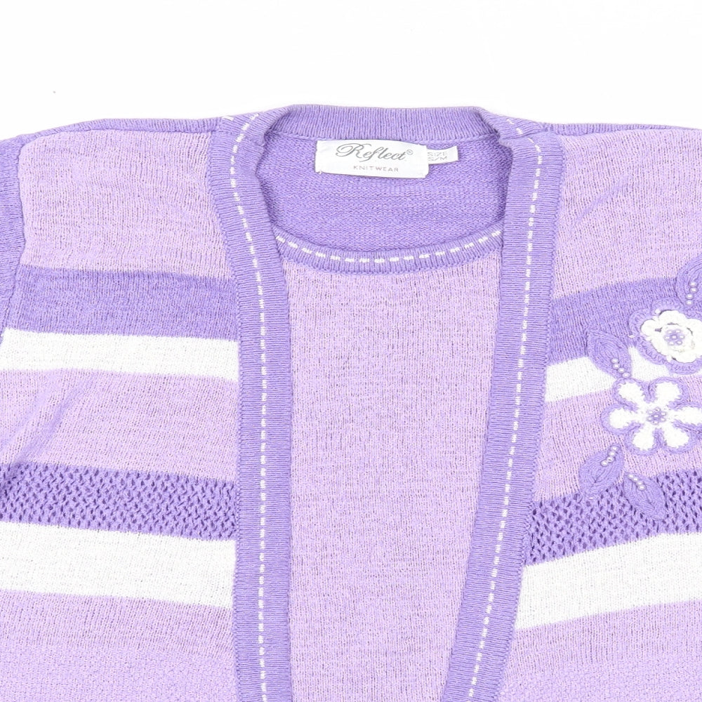Womens UK Size S Reflect Purple Pullover Jumper