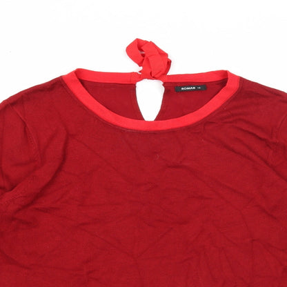 Womens UK Size 14 Roman Red Pullover Jumper