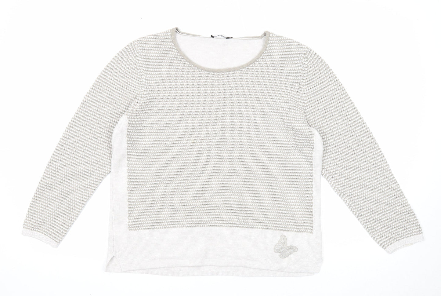 Womens UK Size 10 Olsen Grey Pullover Jumper