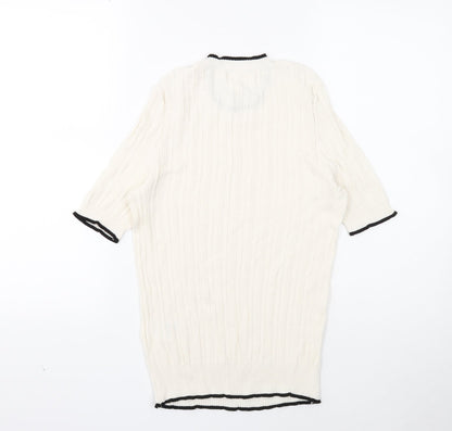 Womens UK Size M H&M White Pullover Jumper